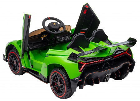 Masinuta electrica Premier 4x4 Lamborghini Veneno S, 12V, roti cauciuc EVA, scaun piele ecologica, verde [26]