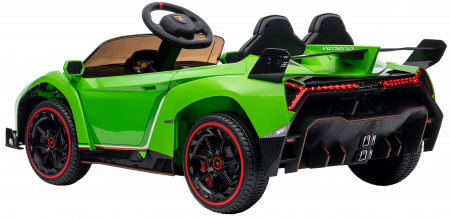 Masinuta electrica Premier 4x4 Lamborghini Veneno S, 12V, roti cauciuc EVA, scaun piele ecologica, verde [5]