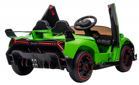 Masinuta electrica Premier 4x4 Lamborghini Veneno S, 12V, roti cauciuc EVA, scaun piele ecologica, verde [22]