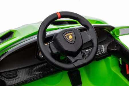 Masinuta electrica Premier 4x4 Lamborghini Veneno S, 12V, roti cauciuc EVA, scaun piele ecologica, verde [36]