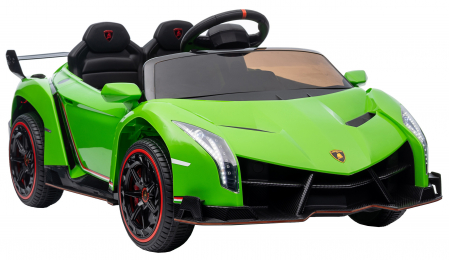 Masinuta electrica Premier 4x4 Lamborghini Veneno S, 12V, roti cauciuc EVA, scaun piele ecologica, verde [13]