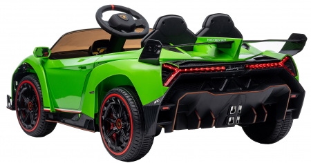 Masinuta electrica Premier 4x4 Lamborghini Veneno S, 12V, roti cauciuc EVA, scaun piele ecologica, verde [6]