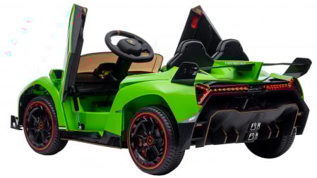 Masinuta electrica Premier 4x4 Lamborghini Veneno S, 12V, roti cauciuc EVA, scaun piele ecologica, verde [19]