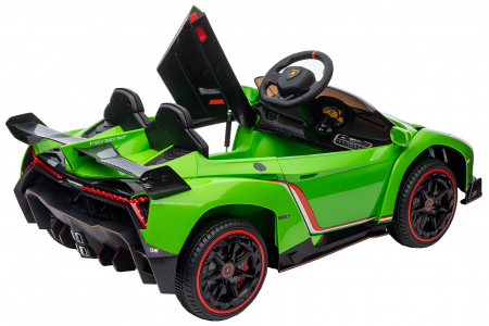 Masinuta electrica Premier 4x4 Lamborghini Veneno S, 12V, roti cauciuc EVA, scaun piele ecologica, verde [33]