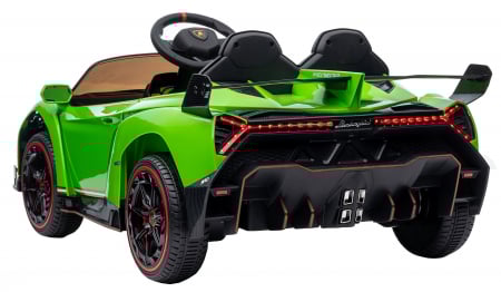 Masinuta electrica Premier 4x4 Lamborghini Veneno S, 12V, roti cauciuc EVA, scaun piele ecologica, verde [7]