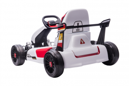 Kart electric Premier Hurry, 24V, roti cauciuc EVA, alb [5]