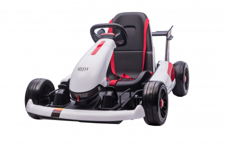 Kart electric Premier Hurry, 24V, roti cauciuc EVA, alb [1]