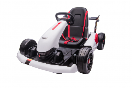 Kart electric Premier Hurry, 24V, roti cauciuc EVA, alb [10]