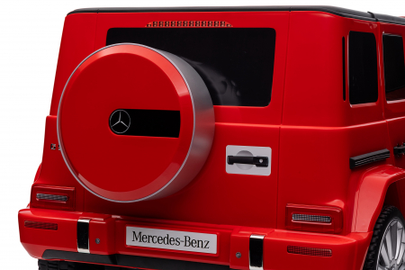 Masinuta electrica Premier 4x4 Mercedes G500, 12V, roti cauciuc EVA, scaun piele ecologica, rosu [67]