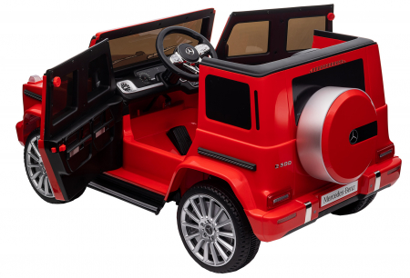 Masinuta electrica Premier 4x4 Mercedes G500, 12V, roti cauciuc EVA, scaun piele ecologica, rosu [36]