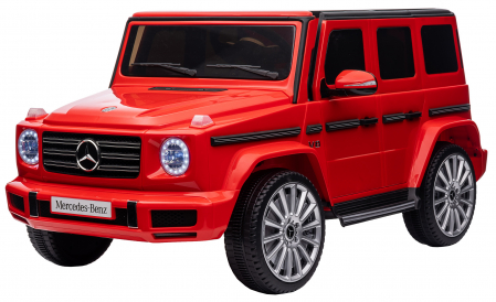 Masinuta electrica Premier 4x4 Mercedes G500, 12V, roti cauciuc EVA, scaun piele ecologica, rosu [5]