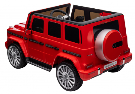 Masinuta electrica Premier 4x4 Mercedes G500, 12V, roti cauciuc EVA, scaun piele ecologica, rosu [37]