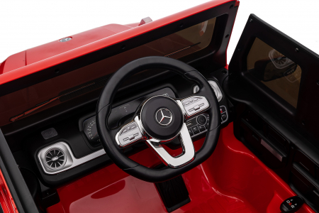 Masinuta electrica Premier 4x4 Mercedes G500, 12V, roti cauciuc EVA, scaun piele ecologica, rosu [53]