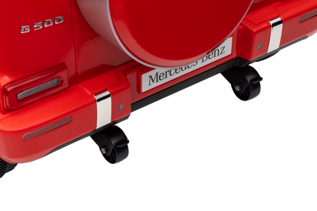 Masinuta electrica Premier 4x4 Mercedes G500, 12V, roti cauciuc EVA, scaun piele ecologica, rosu [70]