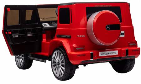Masinuta electrica Premier 4x4 Mercedes G500, 12V, roti cauciuc EVA, scaun piele ecologica, rosu [21]