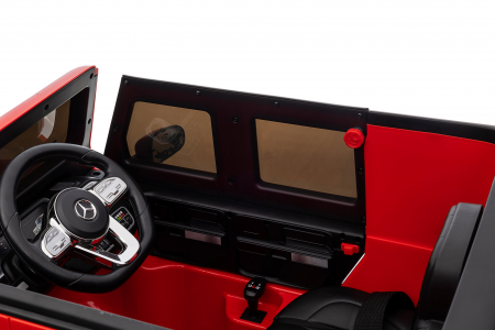 Masinuta electrica Premier 4x4 Mercedes G500, 12V, roti cauciuc EVA, scaun piele ecologica, rosu [60]