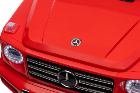 Masinuta electrica Premier 4x4 Mercedes G500, 12V, roti cauciuc EVA, scaun piele ecologica, rosu [45]