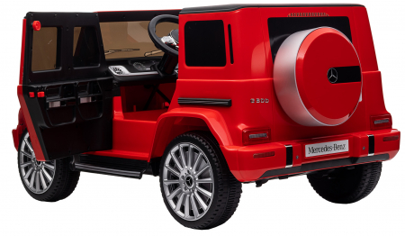 Masinuta electrica Premier 4x4 Mercedes G500, 12V, roti cauciuc EVA, scaun piele ecologica, rosu [20]