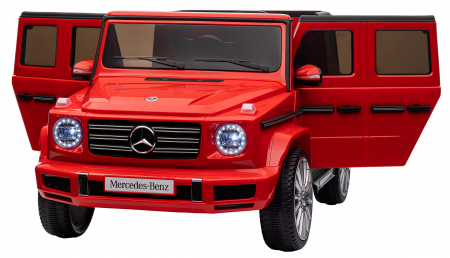 Masinuta electrica Premier 4x4 Mercedes G500, 12V, roti cauciuc EVA, scaun piele ecologica, rosu [26]