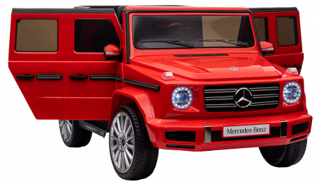 Masinuta electrica Premier 4x4 Mercedes G500, 12V, roti cauciuc EVA, scaun piele ecologica, rosu [33]