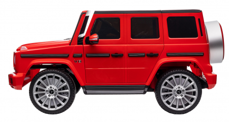 Masinuta electrica Premier 4x4 Mercedes G500, 12V, roti cauciuc EVA, scaun piele ecologica, rosu [6]