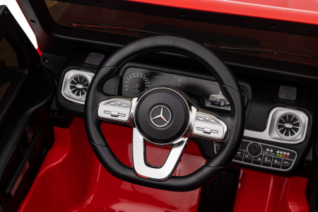 Masinuta electrica Premier 4x4 Mercedes G500, 12V, roti cauciuc EVA, scaun piele ecologica, rosu [54]