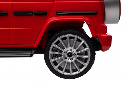 Masinuta electrica Premier 4x4 Mercedes G500, 12V, roti cauciuc EVA, scaun piele ecologica, rosu [52]