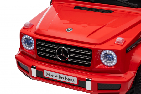 Masinuta electrica Premier 4x4 Mercedes G500, 12V, roti cauciuc EVA, scaun piele ecologica, rosu [44]