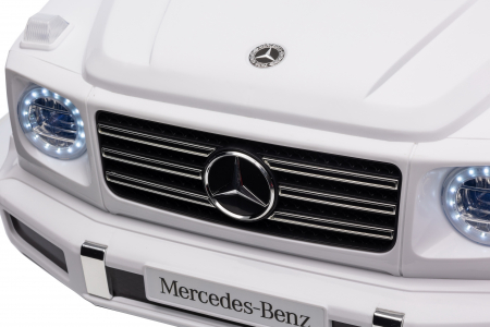 Masinuta electrica Premier 4x4 Mercedes G500, 12V, roti cauciuc EVA, scaun piele ecologica, alb [37]