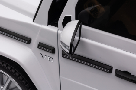 Masinuta electrica Premier 4x4 Mercedes G500, 12V, roti cauciuc EVA, scaun piele ecologica, alb [46]