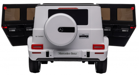 Masinuta electrica Premier 4x4 Mercedes G500, 12V, roti cauciuc EVA, scaun piele ecologica, alb [22]
