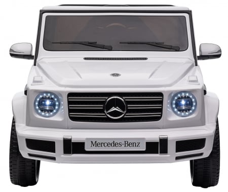 Masinuta electrica Premier 4x4 Mercedes G500, 12V, roti cauciuc EVA, scaun piele ecologica, alb [3]