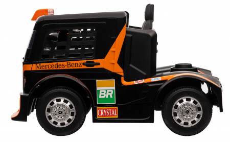 Camion electric Premier Mercedes Axor, 12V, roti cauciuc EVA, scaun piele ecologica, portocaliu [3]