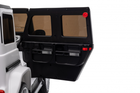 Masinuta electrica Premier 4x4 Mercedes G500, 12V, roti cauciuc EVA, scaun piele ecologica, alb [54]