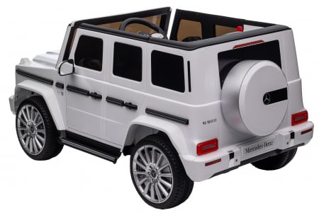 Masinuta electrica Premier 4x4 Mercedes G500, 12V, roti cauciuc EVA, scaun piele ecologica, alb [28]