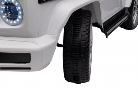 Masinuta electrica Premier 4x4 Mercedes G500, 12V, roti cauciuc EVA, scaun piele ecologica, alb [42]