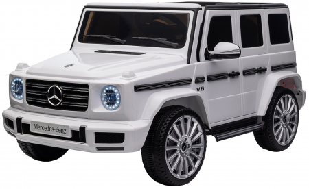 Masinuta electrica Premier 4x4 Mercedes G500, 12V, roti cauciuc EVA, scaun piele ecologica, alb [5]
