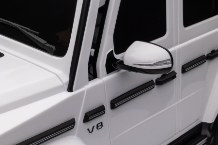 Masinuta electrica Premier 4x4 Mercedes G500, 12V, roti cauciuc EVA, scaun piele ecologica, alb [41]