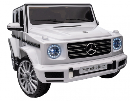 Masinuta electrica Premier 4x4 Mercedes G500, 12V, roti cauciuc EVA, scaun piele ecologica, alb [32]
