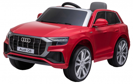 Masinuta electrica Premier Audi Q8, 12V, roti cauciuc EVA, scaun piele ecologica, rosu [4]