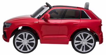 Masinuta electrica Premier Audi Q8, 12V, roti cauciuc EVA, scaun piele ecologica, rosu [5]