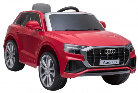 Masinuta electrica Premier Audi Q8, 12V, roti cauciuc EVA, scaun piele ecologica, rosu [13]