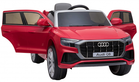 Masinuta electrica Premier Audi Q8, 12V, roti cauciuc EVA, scaun piele ecologica, rosu [20]