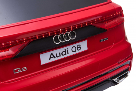 Masinuta electrica Premier Audi Q8, 12V, roti cauciuc EVA, scaun piele ecologica, rosu [28]