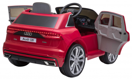 Masinuta electrica Premier Audi Q8, 12V, roti cauciuc EVA, scaun piele ecologica, rosu [18]