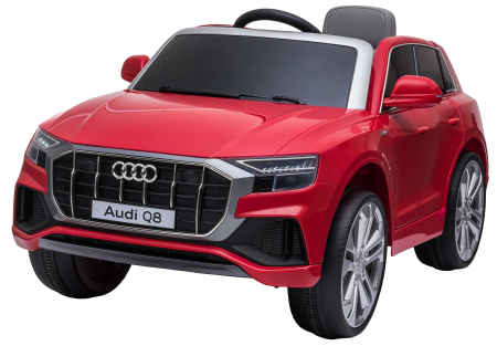 Masinuta electrica Premier Audi Q8, 12V, roti cauciuc EVA, scaun piele ecologica, rosu [1]