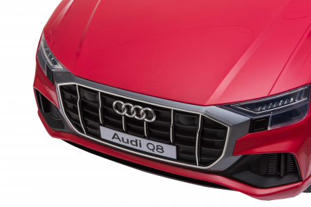Masinuta electrica Premier Audi Q8, 12V, roti cauciuc EVA, scaun piele ecologica, rosu [22]