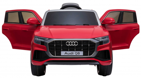 Masinuta electrica Premier Audi Q8, 12V, roti cauciuc EVA, scaun piele ecologica, rosu [14]