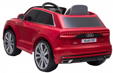 Masinuta electrica Premier Audi Q8, 12V, roti cauciuc EVA, scaun piele ecologica, rosu [7]