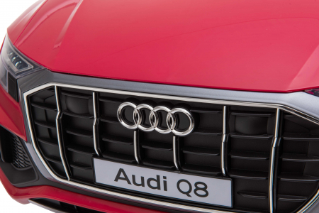 Masinuta electrica Premier Audi Q8, 12V, roti cauciuc EVA, scaun piele ecologica, rosu [24]